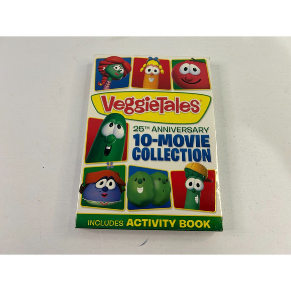 VeggieTales: 25th Anniversary 10-Movie Collection DVD with Activity Book - Picture 1 of 4